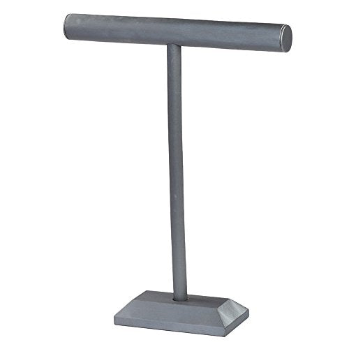 SSWBasics Large Gray T-Bar Display-RTA-Gray T-Bar Bracelet Display Stand - Sleek Jewelry Display Stand for Retail & Vendors - Premium Bracelet Stand for Showcasing Bracelets, Watches, and Accessories