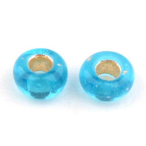 Craftdady 12/0 Trasparent Round Glass Seed Beads 2mm Silver Lined Tiny Loose Pony Spacer Beads DarkTurquoise About 3000Pcs for Jewelry Making Hole: 0.3mm - color: Transparent DarkTurquoise, 2x1.5mm