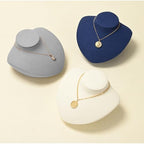 Microfiber Jewelry Bust Display Necklace Pendant Small Jewelry Necklace Display Stand for Showcase(Grey) - color: Grey