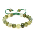 ANAYA AGATE Energy Protection Crystal Handmade Adjustable Bead Bracelet Perfect for Men, Women’s Christmas Gift - Gemstone Healing Stretch Bracelet Pulsera Para Hombre Mujer Stocking Stuffer - color: Prehnite