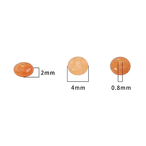 BEADIA Natural Red Aventurine Disk Stone Beads 4x2mm 160pcs Rondelle Loose Semi Gemstone Beads for Jewelry Making Design - color: Red Aventurine