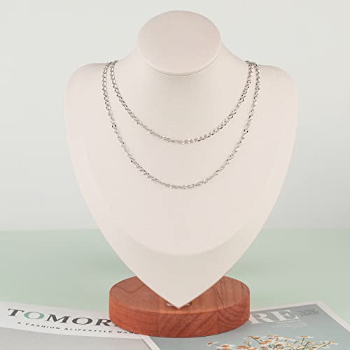 UMAOKANG 32.8 Feet Stainless Steel Extender Chain Links for Jewelry Making, Silver Chain Bulk with Lobster Clasps and Open Jump Rings - color: Steel Twist