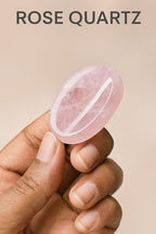 Rose Quartz Worry Stone – Natural Thumb Stone for Love, Anxiety Relief & Meditation | Pocket Palm Stone for Reiki, Crystal Healing, Stress Relief, Chakra Balancing & Spiritual Energy - color: Rose Pink