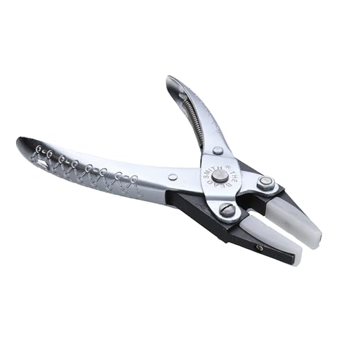 The Beadsmith Parallel Pliers – Double Nylon Flat Nose Jaws – Uniform Pressure to Provide a Consistent Grip – Textured Metal Handles – Replacement Jaws Included – Steel Tool for Jewelry Making - style: Nylon Flat Nose - 140mm