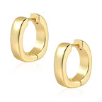 925 Sterling Silver Earrings Small Chunky Hoop Earrings for Women Trendy Huggie Hoop Earrings 14K Gold Plated Hypoallergenic Earrings Small Thick Huggie Hoops Earrings - color: 14K Gold