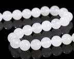 90pcs Adabele AAA Natural White Agate Healing Gemstone 4mm (0.16 inch) Small Round Beads Gem Stone Spacer for Craft Jewelry Making GC1-4 - color: White Agate, size: 4mm (90pcs/1 Strand)