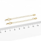 BEADIA 14K Gold Plated Extender Chains 75mm 20pcs Rose Extension Tail Chains for Jewelry Making Findings - color: Rose