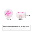 Acrylic Letter Beads Alphabet Pink Letter White Cube Beads for Friendship Bracelets and Gifts Souvenir Jewelry Making Vanlentine‘ Day Gifts(7 * 4mm Round,1000pcs) - color: Pink White(Round)