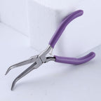 SPEEDWOX Bent Needle Nose Pliers With Smooth Jaw, 45 Degree Bent Long Nose Pliers, Hook & Needle Remover, Jewelry Making, Bending Wire & Small Object Gripping - style: Bent Needle Nose Pliers with Smooth Jaw
