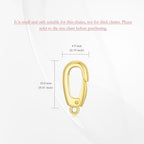 14K Gold Jewelry Clasp Necklace Extender Clasp Bracelet Extension Connector for DIY Necklace Bracelet Anklet Jewelry Making (Style 14) - size: Style 14-Yellow
