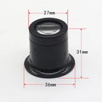 Toyvian 4pcs 10x Magnifying Loupe Magnifier Glass Set for Jewelry Repair and Watchmakers with Black Frame, Portable Eye Loupe Tool for Precision Crafting and Beading