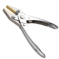 The Beadsmith Flat Nose Parallel Plier - 5.5 inches (140mm), Steel tool for jewelry making, with spring - style: Brass Jaw - 140mm