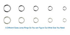 Anezus Jump Rings for Jewelry Making Supplies with Jump Ring Pliers (1200Pcs Dull Silver and Bright Silver)