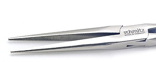 Needle Nose Pliers 8'' - schmitz 4911HS22 - straight, very long and strong, smooth jaws - ESD Dissipative - Hightech tool for professionals - Made in Germany - Solingen