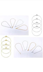 Adabele 100pcs Hypoallergenic Silver 30mm Round Hoop Circle Beading Hoop Link Connector Component for DIY Craft Earrings Jewelry Making CF130-5 - size: Round Hoop (1.2 inch Long)