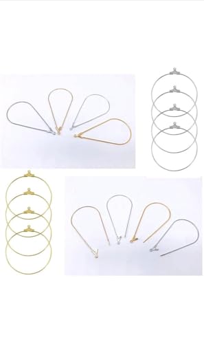 Adabele 100pcs Hypoallergenic Silver Kite Shape Beading Hoop Link Jewelry Findings Connector Component for DIY Craft Earrings Jewelry Making CF130-4 - size: Kite-Shaped Hoop (2.3 inch Long)