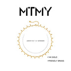 MTMY Beaded Necklaces for Women 14K Gold Plated Dainty Colorful Green/Rose Beaded Pearl Choker Necklace Delicate Boho Choker Necklace Jewelry Gift - style: Water drop beads