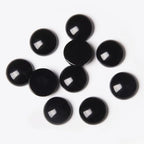 20pcs 4mm Natural Stone No Hole Black Agate Semicircle Smooth Cabochons Beads Healing Chakra Crystal Stone Bead for Jewelry Making Rings Earrings Necklace Bracelet DIY Crafts - color: Black Agate, size: 4mm
