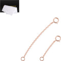 Rose Gold Necklace Extender Rose Gold, 925 Sterling Silver Necklace Extender Chain Bracelet Anklet Jewelry Extension for Women, 2 Piece Set (1, 2 Inches) - color: RoseGold, size: 1 2 inch
