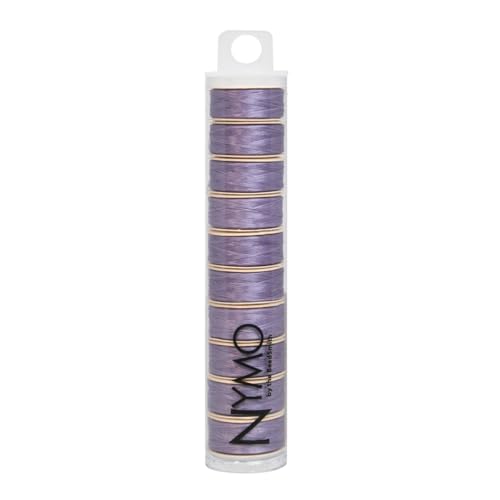 The Beadsmith Nymo Thread – 10-Pack Lilac Color – Size D, .30mm Diameter, 64 Yard/58.5 Meter Spool – Made of Nylon – Bead Embroidery & Weaving, Off Loom & Loom Work and DIY Craft Projects - size: Size D, 64 Yards, style: Lilac