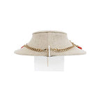 MOOCA Linen Lay Down Necklace Bust Display Jewelry Necklace Chain Jewelry Bust Display Holder Stand, Tan Linen