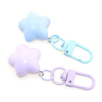 20PCS Chubby Star Keychain Pendant Mixed Colors 2.4cm/0.94in Cute and Versatile Bag Accessory Jewelry Making Charm Party Gift Set Couple or Bestie Gift