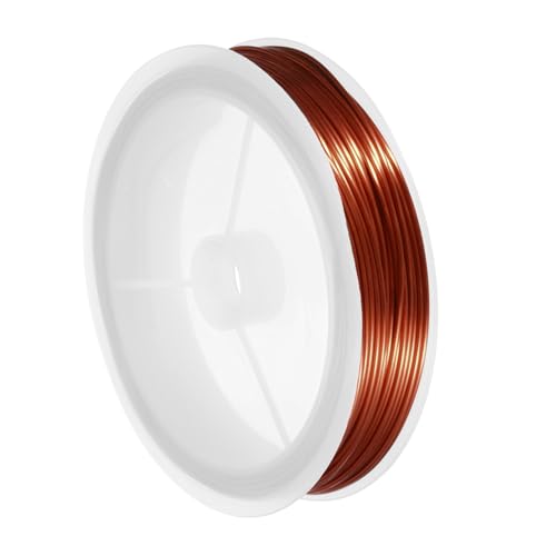 MECCANIXITY 20 Gauge Copper Wire for Jewelry Making Tarnish Resistant Beading Wire for Jewelry Making Crafts Supplies, Brown, 46FT - color: Brown, size: 20 Gaugex46FT