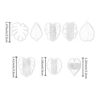 Leaf Shape Polymer Clay Cutters Set – Molds and Clay Cutters for Polymer Clay, Botanical Clay Earring Tools - color: B color