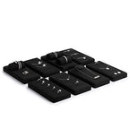 Oirlv Premium Black Microfiber Jewelry Display Tray Jewelry Display Set for Selling Small Bracelet Bangle Display Tray(TT07004) - size: Bracelet/Bangle tray