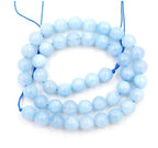 120pcs Adabele Natural Aquamarine Crystal Blue Quartz Healing Gemstone 6mm Round Beads Gem Stone Spacer for DIY Craft Jewelry Making GS21-6 - color: Aquamarine Blue Quartz, size: 6mm (120pcs/2 strands)
