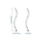 KISSITTY 300-Piece 1.5mm by 21mm Silver Long Curved Noodle Tube Spacer Beads with 0.5mm Hole for DIY Jewelry Making - color: Silver Curved, size: 21mm