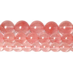 About 60pcs 6mm Natural Stone Beads Watermelon Crystal Beads Crystal Gemstone for Jewelry Making, DIY Bracelet Necklace - color: Pink Watermelon, size: 6mm
