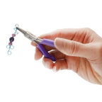 The Beadsmith Mini Series Flat Nose Plier – Grip, Hold, Flatten & Straighten Wire & Metal – 3-Inches, Purple Comfort Grip Handle, Single Leaf Spring, Polished Steel Head – Tools for Jewelry Making - style: Flat Nose