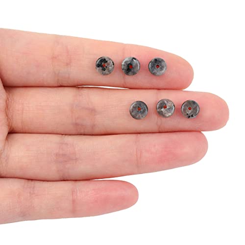 JOE FOREMAN 2x6mm Natural Black Larvikite Stone Heishi Disc Rondelle Spacer Beads for Jewelry Making Full 15" Strand Energy Stone Healing Power Crystal - color: Black Larvikite Stone