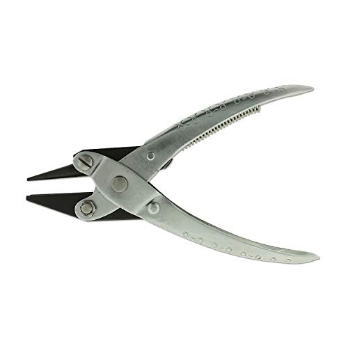The Beadsmith Round Nose/Concave Parallel Pliers - 5.71 inches (145mm), Steel tool for jewelry making, no spring - style: Round Nose/Concave - 145mm