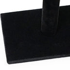 G Ganen T-Bar Necklace Holder Jewelry Display Stand; Black Velvet Holder Organizer for Necklace, Chains, Bracelets, Watches, Headphones; 12” High*11”Cross