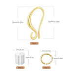 Earring Hooks, 230PCS 14K Gold Plated Earring Findings for Jewelry Making Hypoallergenic Ear Wires for DIY Bulk Pack - color: 14K Gold-Thick Earring Hooks