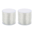 2 Rolls Elastic Crystal String Cord Clear Bracelets String Stretchy Beading Thread String Crafting Transparent Thread Necklace Jewelry Making Cord 0.5 mm