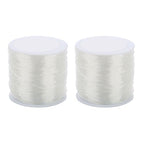 2 Rolls Elastic Crystal String Cord Clear Bracelets String Stretchy Beading Thread String Crafting Transparent Thread Necklace Jewelry Making Cord 0.5 mm