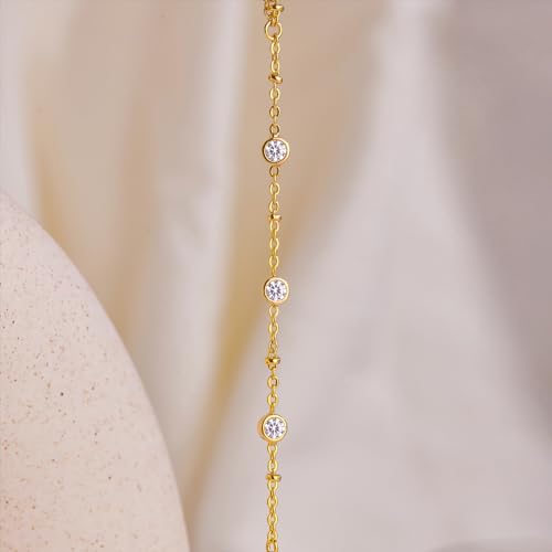 Gold Bracelets Set for Women Stack, Chunky Thick Bracelets Stack for Women Trendy, Simple Dainty Thin Gold Plated Cuff Stackable Bracelets With Beaded Cuban Paperclip Snake Rope Bangle Hand Chain Jewelry - style: Style 15-gold