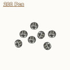 uxcell 200Pcs Round Crimp Beads, 4mm Metal Spacer Loose Beads Metal Clamp Ends Tiny Stoppers Bead for Bracelet Jewelry Making Craft DIY, Metallic Black - color: Metallic Black, size: 4mm