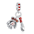 S925 Bead Dangle Charms for Bracelets Necklaces, Compatible with Pandora, Jewelry Making - style: Baseball Charm
