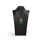 Oirlv Black Jewelry Display Bust Leather Necklace Display Stand For Show(H11.8inch) - size: H11.42"