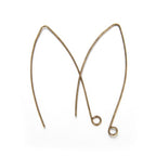 Adabele 50pcs Hypoallergenic Long V Shape Marquise Earring Hooks 45mm Antique Bronze Plated Ear Wire (0.7mm/21 Gauge) DIY Craft Earrings Jewelry Making247-4 - color: Antique Bronze