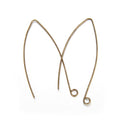 Adabele 100pcs Hypoallergenic Long V Shape Marquise Earring Hooks 45mm Antique Bronze Plated Ear Wire (0.7mm/21 Gauge) DIY Craft Earrings Jewelry Making247-4 - color: Antique Bronze