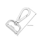 9 Pcs D Ring Swivel Lobster Claw Clasp Push Gate Snap Hooks Trigger Clips for DIY Crafts Keychain Purse Handbag Making,1 Inch Silver - color: 1" Silver 9pcs, size: 1"