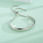 WOWORAMA Adjustable Slider Bracelets for Women Bar Friendship Bangle Bracelet for Women Gold/White Gold/Rose Gold Bolo Bracelet - color: Hammered Bar-White Gold