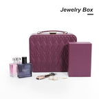 Travel Jewelry Case Organizer, Large Travel Jewelry Organizer, Travel Jewelry Box and Portable Travel Jewelry Case, Burgundy Red - color: Exquisite Wine Red