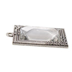 20Pcs Pendant Trays,Bezel Pendant Trays Blanks with Glass Cabochons for Pendants Making and DIY Jewelry Making(18×25mm)