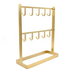 LXZ 1 PC Tabletop Hook Rack – Jewelry Stand Holder – Golden Hangers for Necklaces Keys Brace laces Ear Rings - color: Gold